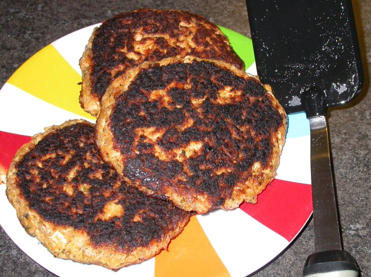 salmon-patties-served