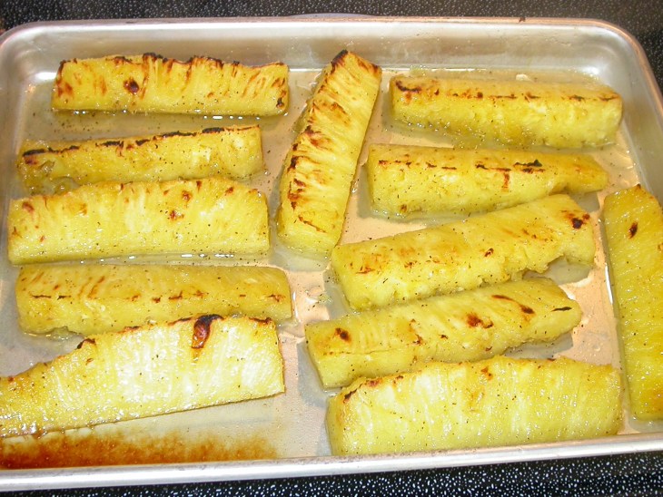 Grilled Pineapple - out of oven