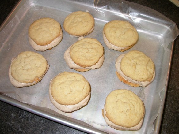 Almond Butter Ice Cream Sandwiches - ready for freezer