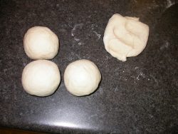 Chicken and Mushroom Flatbread Fold-Ups - shaping dough balls