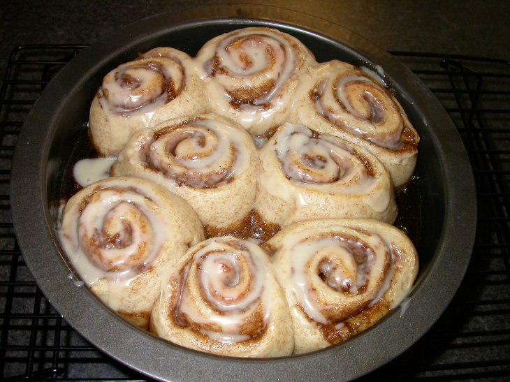 Honey Wheat Sticky Buns - glazed
