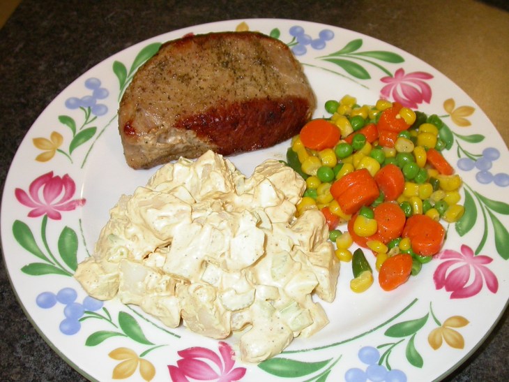 Deviled Potato Salad - served